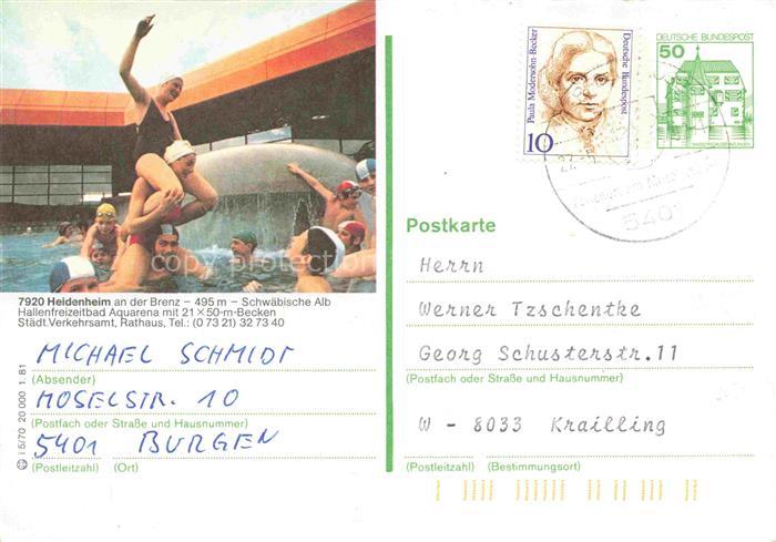 HEIDENHEIM Brenz BW Hallenfreizeitbad Aquarena