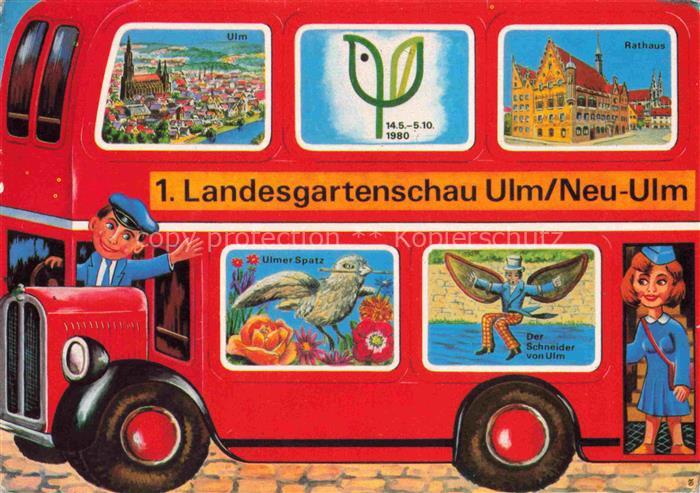 ULM  Donau Landesgartenschau Ulm Neu-Ulm Stadtblick Rathaus Werbebus