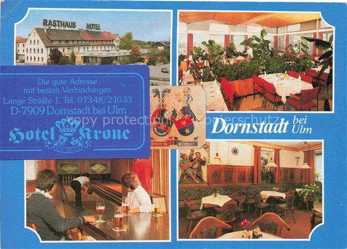Dornstadt Wuerttemberg Ulm Hotel Rasthaus Chaussee Gastraeume Kegelbahn