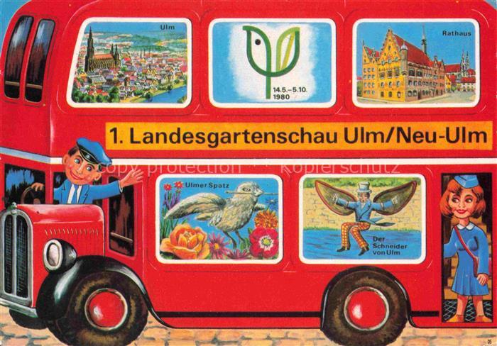 ULM  Donau Landesgartenschau 1980 Werbebus