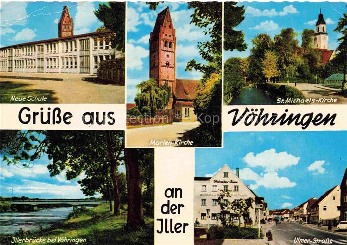 Voehringen Iller Neue Schule St Michaels Kirche Illerbruecke Ulmer Strasse