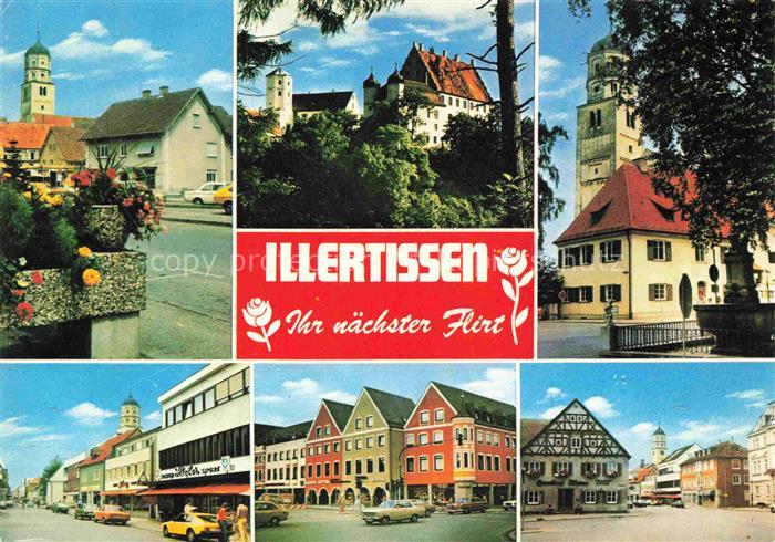 Illertissen Kirche Schloss Strassenpartien