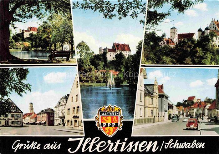 Illertissen Schlossteich Schloss Kirche Strassenpartien