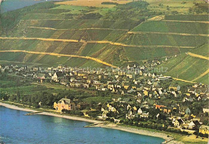 Leutesdorf Rhein Neuwied Rheinland-Pfalz Fliegeraufnahme mit Marienburg und Wall