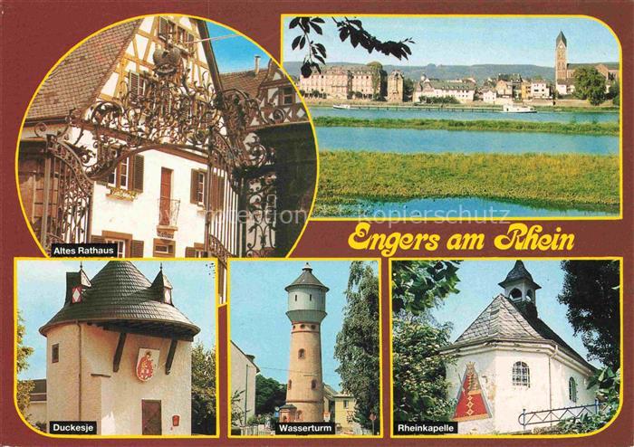 Engers Altes Rathaus Panorama Duckesje Wasserturm Rheinkapelle