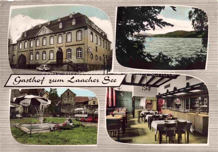 Wassenach Gasthof zum Laacher See Park Gastraum Seepartie
