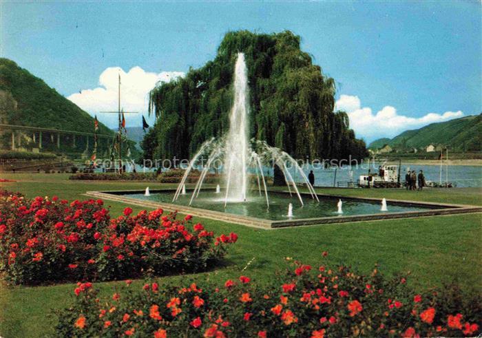 Andernach Rhein Rheinanlagen Springbrunnen