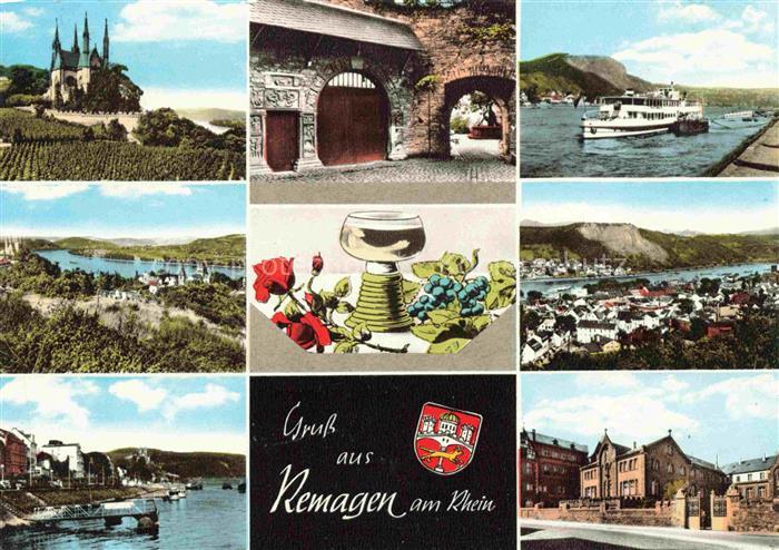 REMAGEN Rheinland-Pfalz Kirche RomanischesTor Rheinpartien Panorama