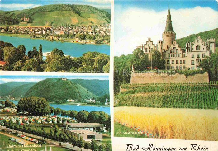 Bad Hoenningen Rheinpartie Thermalhallenbad Burg Rheineck Schloss Arenfels
