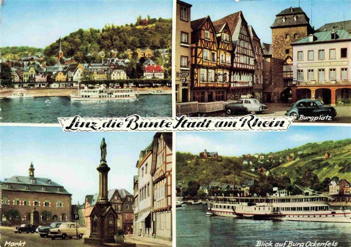 Linz Rhein Rheinland-Pfalz Rheinpartie Burgplatz Markt Burg Ockenfels