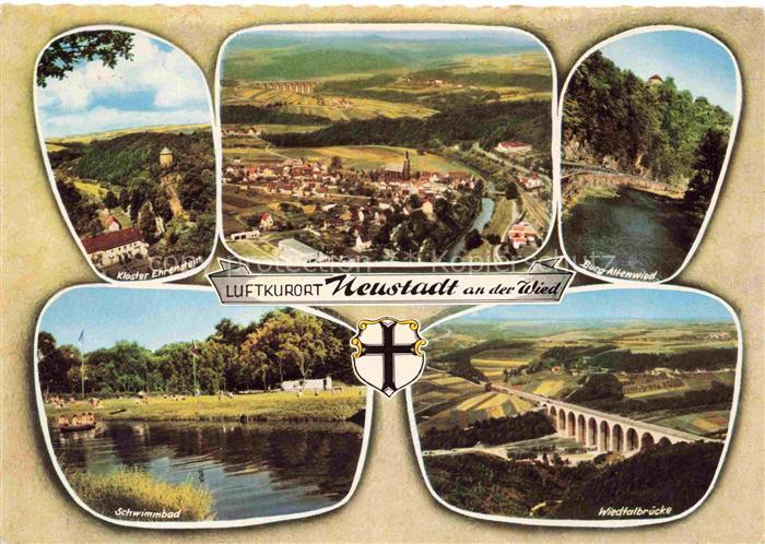 Neustadt Wied Kloster Ehrenstein Panorama Burg Altenwied Schwimmbad Wiedtalbruec