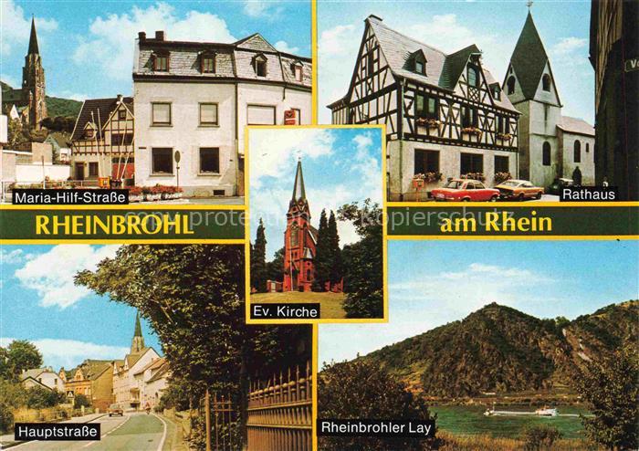 Rheinbrohl Neuwied Rheinland-Pfalz Maria Hilf Strasse Rathaus Hauptstrasse Rhei