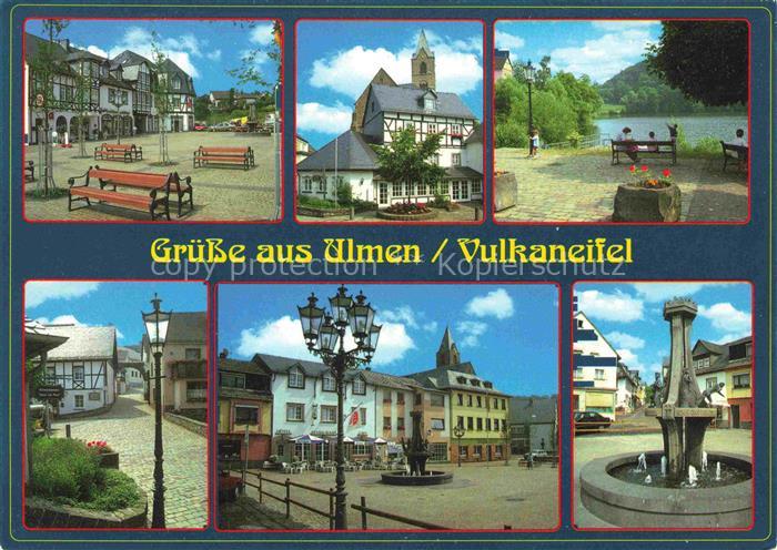 Ulmen Orts und Teilansichten Brunnen Stadtplatz