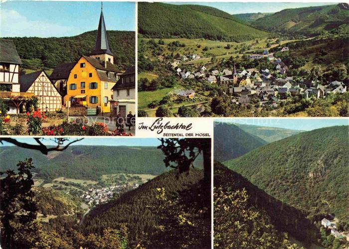 Luetz Luetzbachtal Rheinland-Pfalz Kirche Seitental der Mosel Panorama