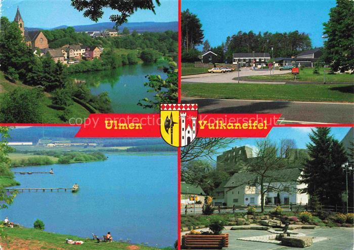 Ulmen Kirche Panorama Seepartie Park