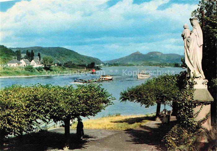 Unkel Rhein Marienstatue Rheinpartie