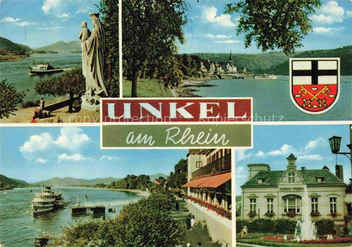 Unkel Rhein Mariensaeule Rheinpanorma Schlosspark