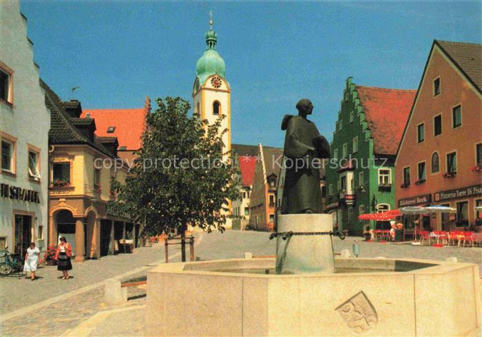 Schwandorf Markt Kirche Brunnen