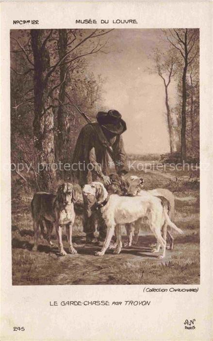 Foto AN Paris (Noyer) Nr. 245 Troyon Constant Garde chasse Hunde