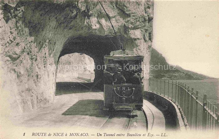 Eisenbahn Railway Chemin de Fer Ferrovia-- Nice Monaco Tunnel Beaulieu Eze
