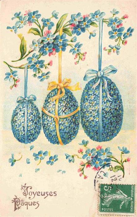 Ostern Easter Paques Pasqua-- Eier Rosen