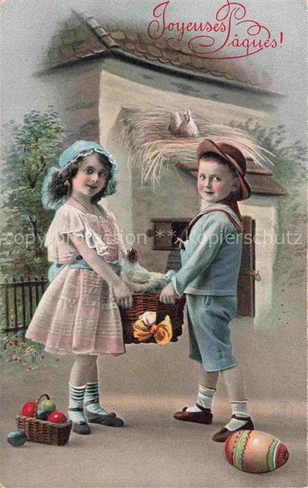 Ostern Easter Paques Pasqua-- Kinder Huhn Eier
