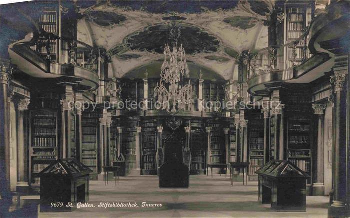 Bibliothek Library St. Gallen Stift Inneres