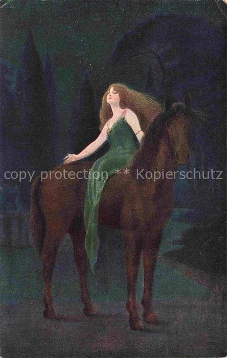 Verlag GG Co Nr. 6 Waldfee Frau Pferd