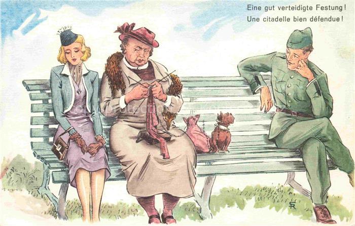 Militaria Schweiz Soldat Hund