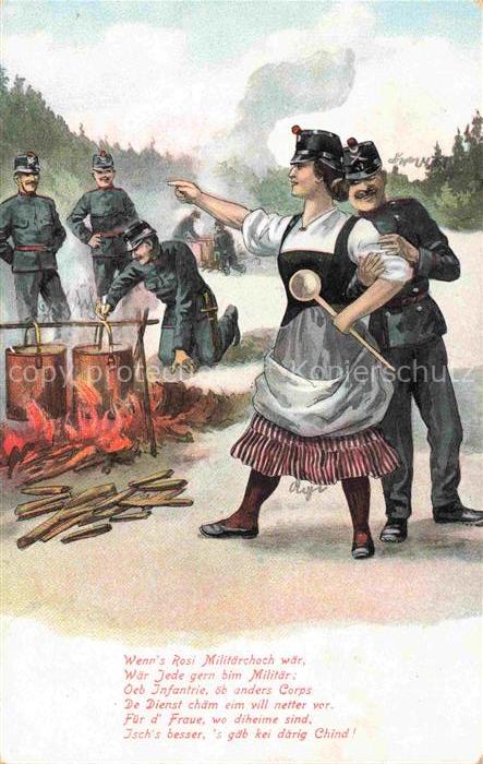 Militaria Schweiz Soldaten Frau