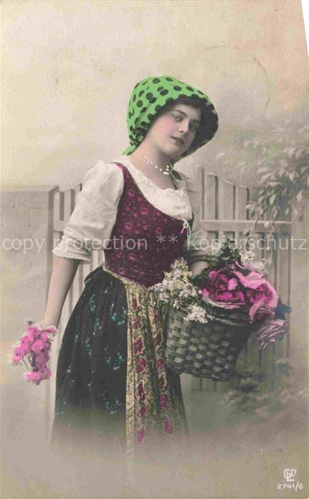 Foto GLCo Nr. 2741/6 Mädchen Rosen