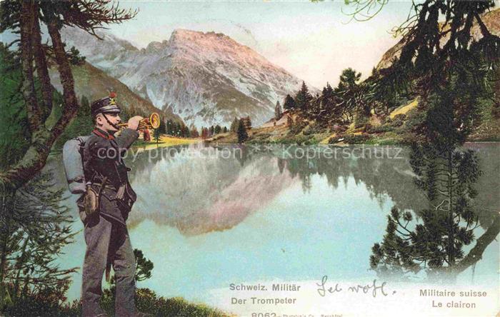 Militaria Schweiz Trompeter clairon