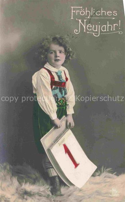 Foto SLJFF Nr. 4280/5 Kind Neujahr