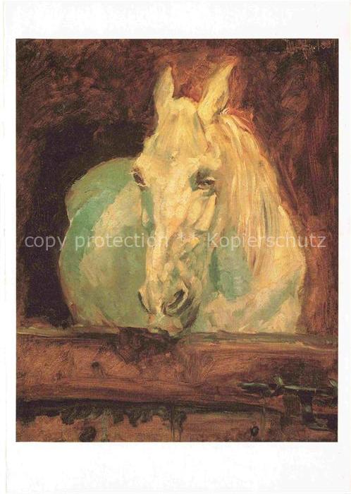 LAUTREC TOULOUSE-LAUTREC Henri de (1864-1901) Kuenstlerkarte Pferd Cheval blanc