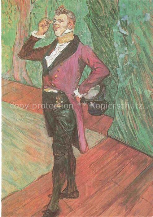 LAUTREC TOULOUSE-LAUTREC Henri de (1864-1901) Kuenstlerkarte Schauspieler Hernry