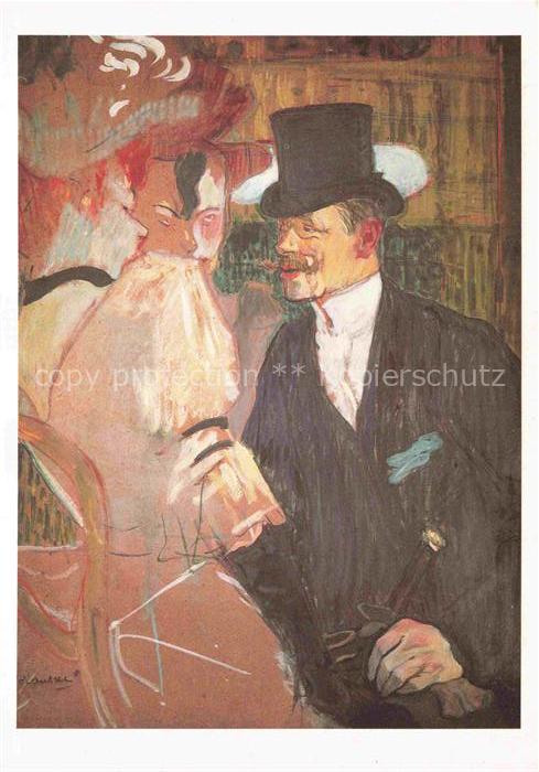 LAUTREC TOULOUSE-LAUTREC Henri de (1864-1901) Kuenstlerkarte Moulin Rouge Englae