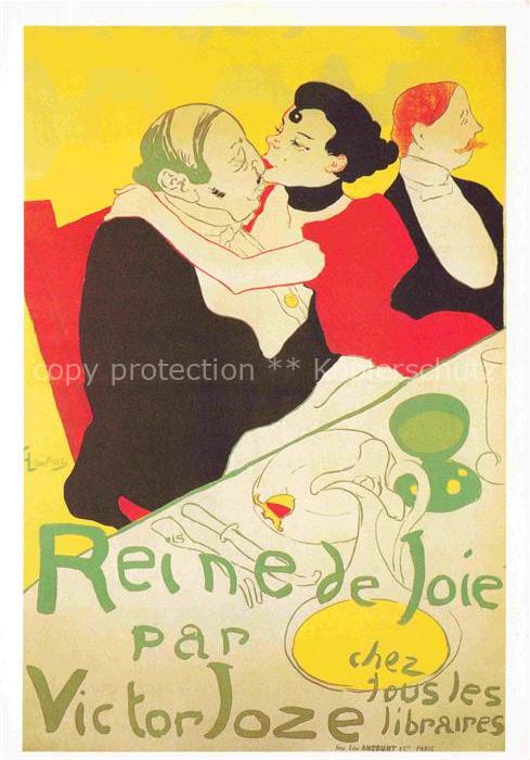 LAUTREC TOULOUSE-LAUTREC Henri de (1864-1901) Kuenstlerkarte Reine de Joie
