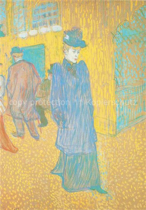 LAUTREC TOULOUSE-LAUTREC Henri de (1864-1901) Kuenstlerkarte Moulin Rouge Hutmod