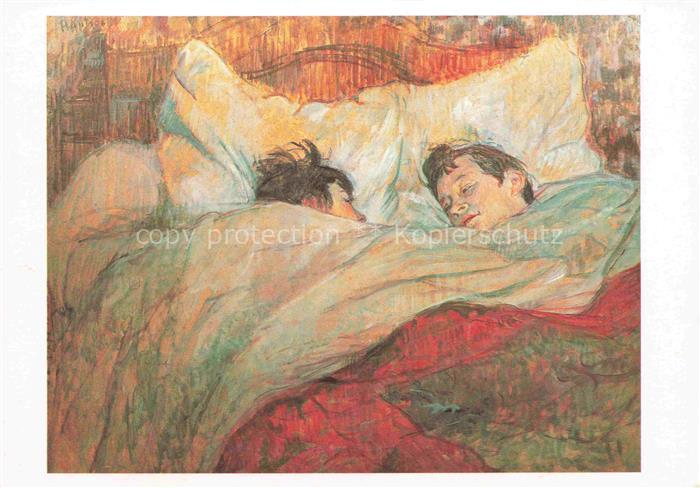 LAUTREC TOULOUSE-LAUTREC Henri de (1864-1901) Kuenstlerkarte Dans le Lit