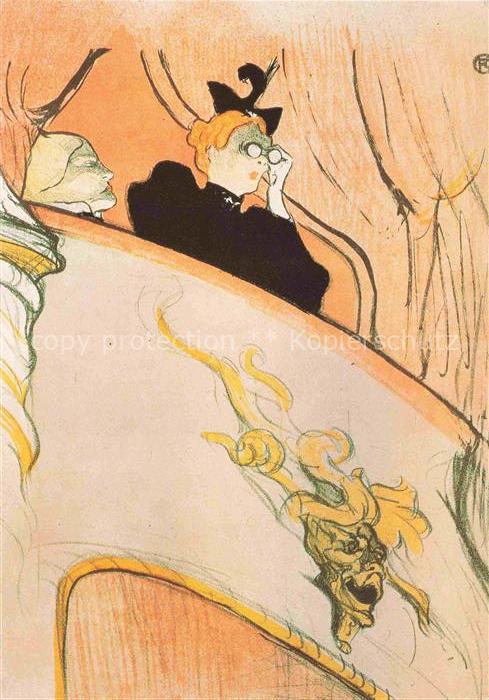 LAUTREC TOULOUSE-LAUTREC Henri de (1864-1901) Kuenstlerkarte la Loge au mascaron