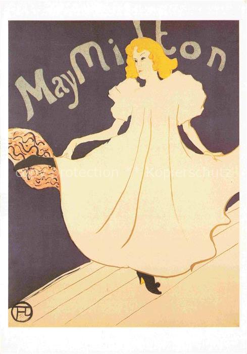 LAUTREC TOULOUSE-LAUTREC Henri de (1864-1901) Kuenstlerkarte May Milton