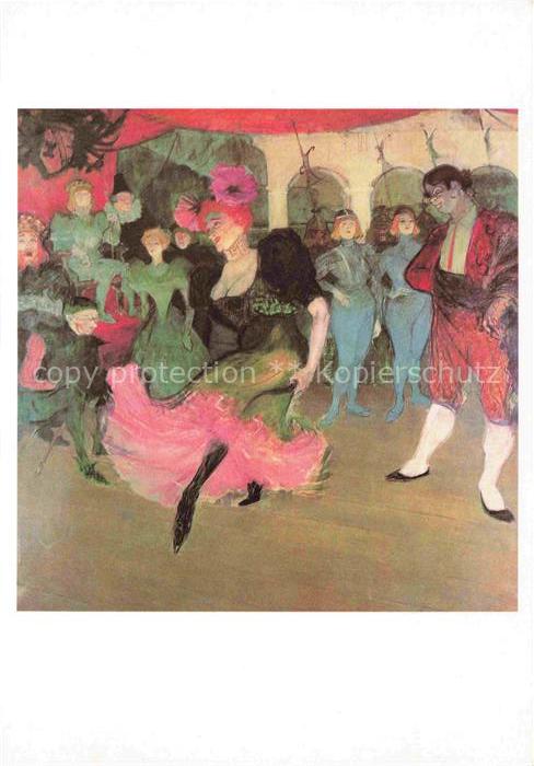 LAUTREC TOULOUSE-LAUTREC Henri de (1864-1901) Kuenstlerkarte Marcelle Lender tan