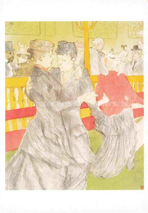 LAUTREC TOULOUSE-LAUTREC Henri de (1864-1901) Kuenstlerkarte Moulin Rouge deux v