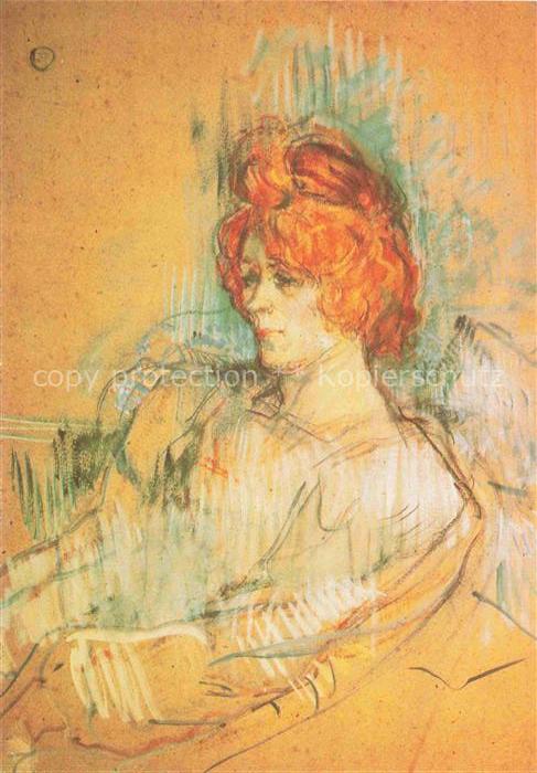 LAUTREC TOULOUSE-LAUTREC Henri de (1864-1901) Kuenstlerkarte Femme assise