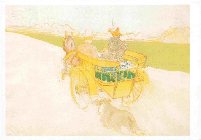 LAUTREC TOULOUSE-LAUTREC Henri de (1864-1901) Kuenstlerkarte Laendliche Ausfahrt
