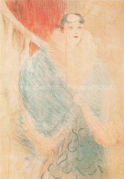 LAUTREC TOULOUSE-LAUTREC Henri de (1864-1901) Kuenstlerkarte Elsa Viennoise