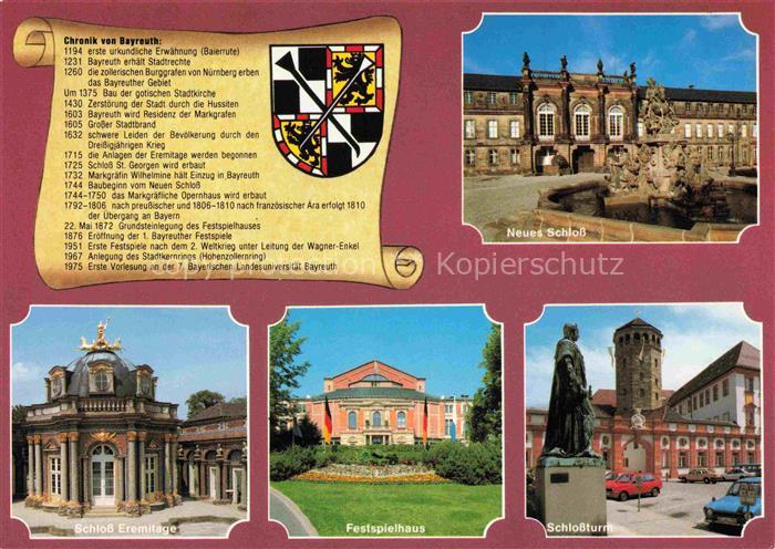 Chronik-AK Bayreuth Schloss Eremitage