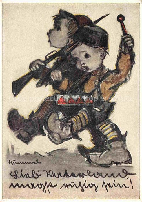 Hummel Kuenstler-AK-Nr. 4772 Kinder Trommel