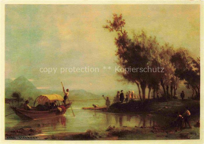 GIRARDET Karl Kuenstlerkarte Thunersee Lago di Thun