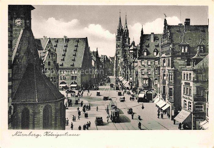 Strassenbahn Tramway-- Nuernberg Koenigstrasse